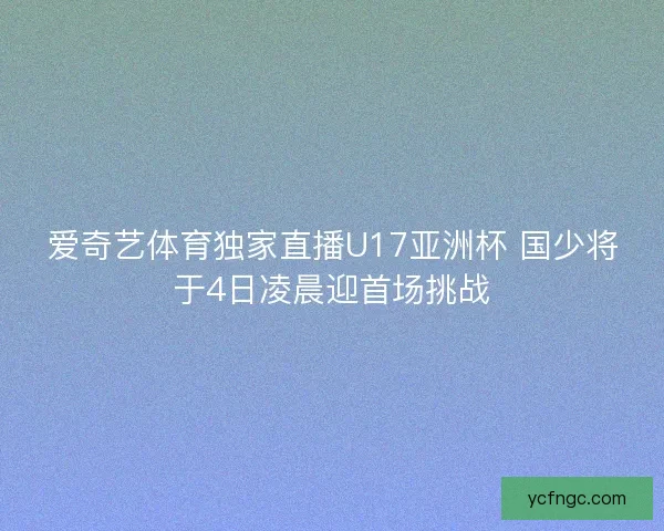 爱奇艺体育独家直播U17亚洲杯 国少将于4日凌晨迎首场挑战